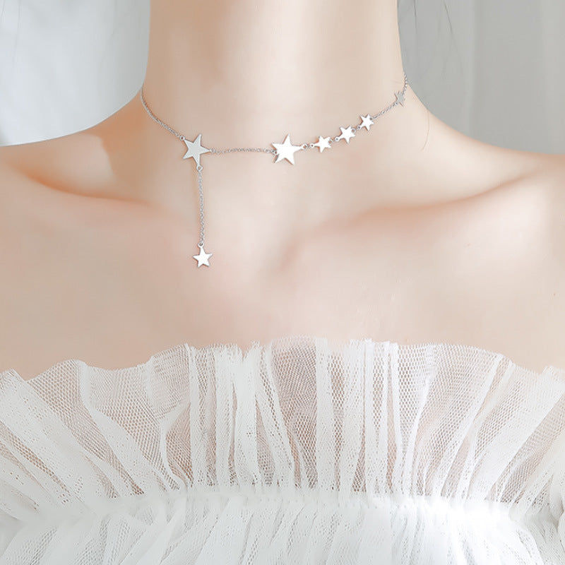 Star Short Clavicle Necklace for Women