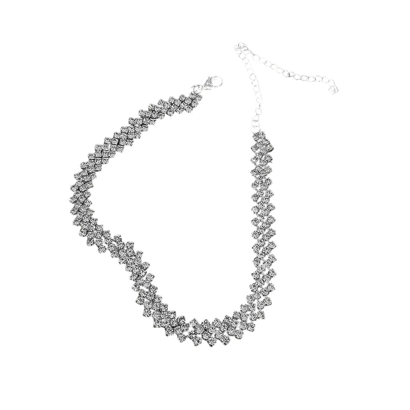 Full Diamond Clavicle Necklace