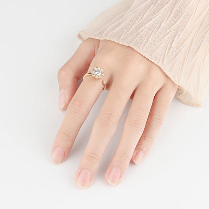 sterling silver luck turns  red opening ring