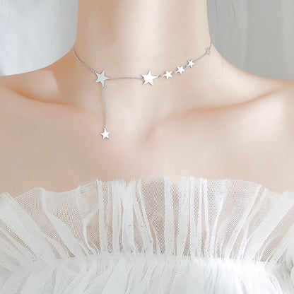 Star Short Clavicle Necklace for Women