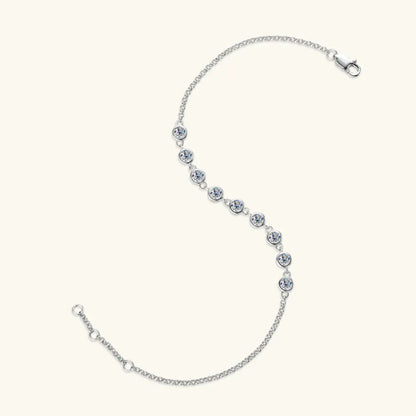 Moissanite-Embedded Bracelet