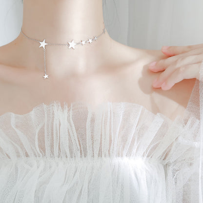 Star Short Clavicle Necklace for Women