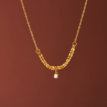 Niche Twisted Cubic Zirconia Necklace