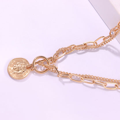 Irregular Medallion Pendant Necklace