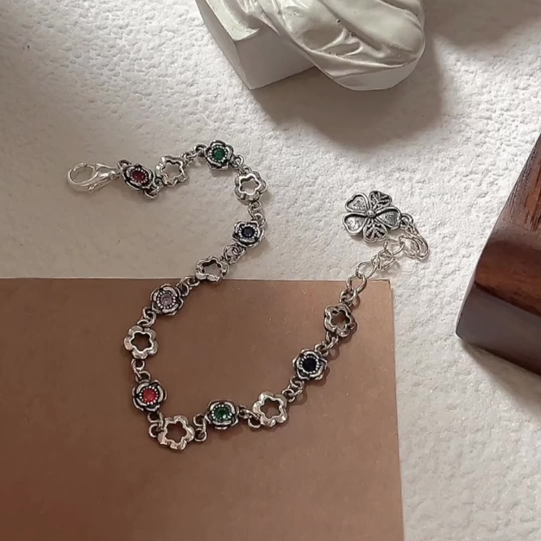 Silver  Light Luxury Niche Design Fresh Sweet Hand Jewelry