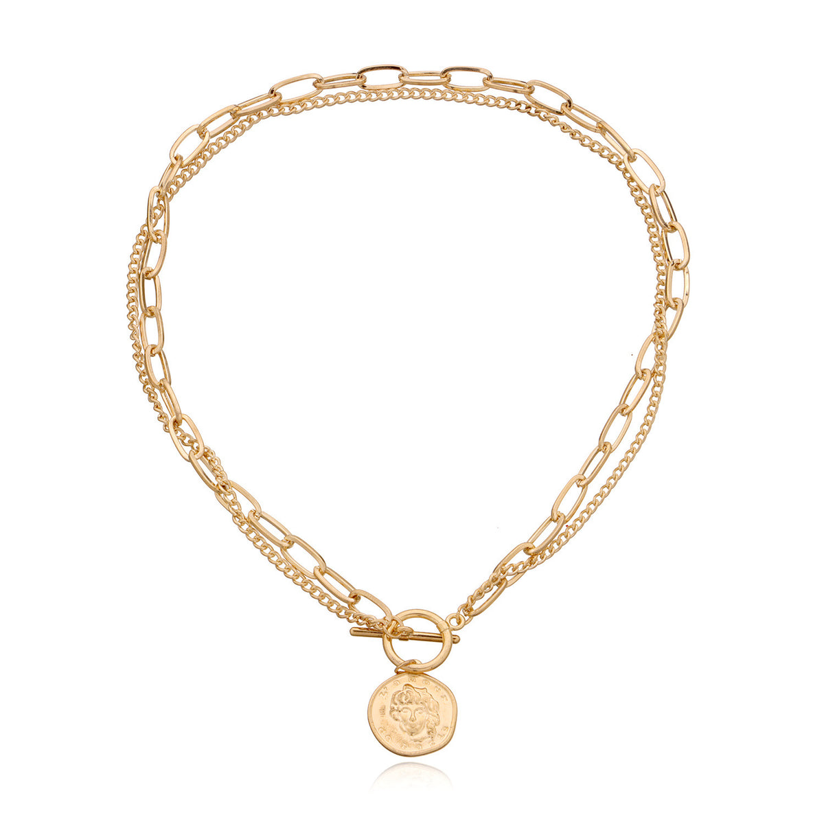 Irregular Medallion Pendant Necklace