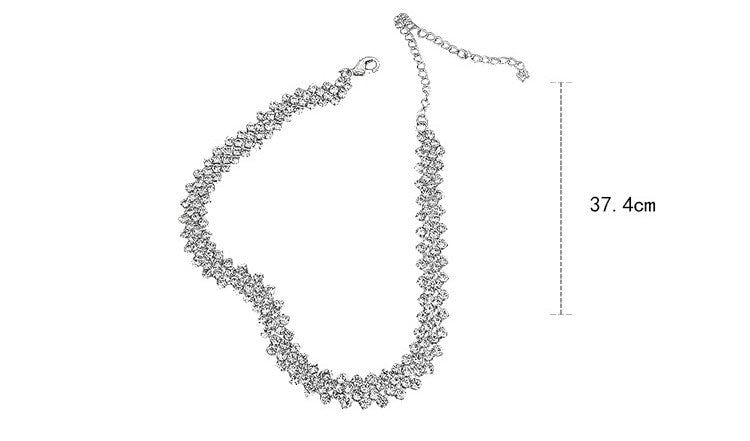 Full Diamond Clavicle Necklace
