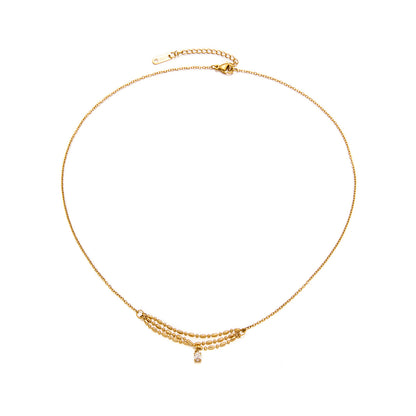 Niche Twisted Cubic Zirconia Necklace