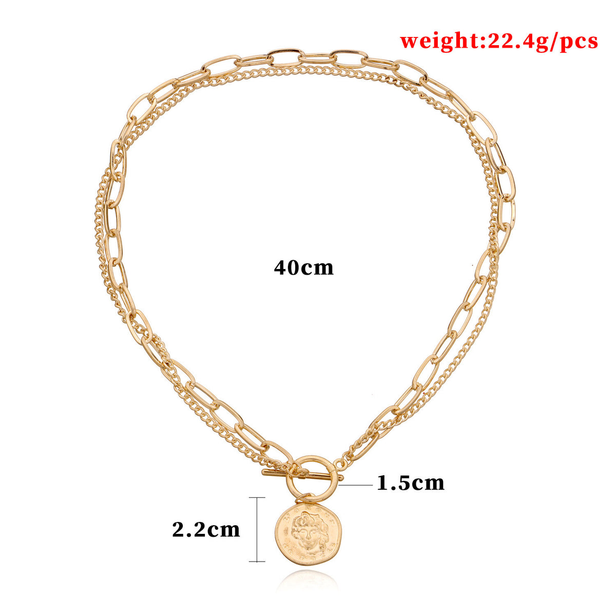 Irregular Medallion Pendant Necklace