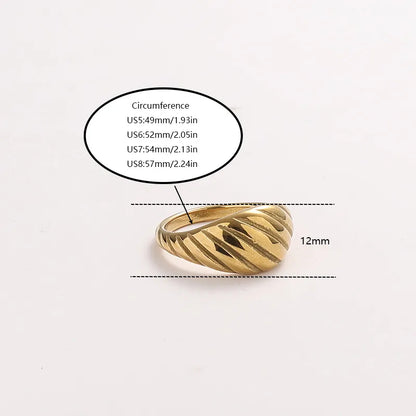 Unisex Geometric Asymmetrical Ring In 316 Stainless Steel