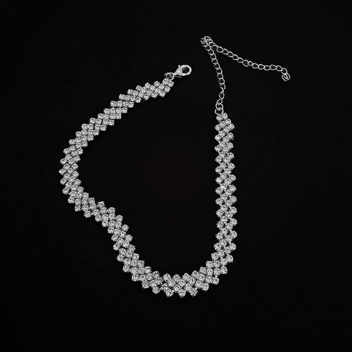 Full Diamond Clavicle Necklace