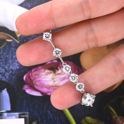 4 Carat Moissanite Zircon Earrings