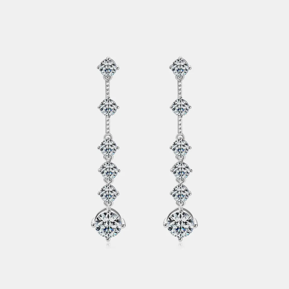 4 Carat Moissanite Zircon Earrings