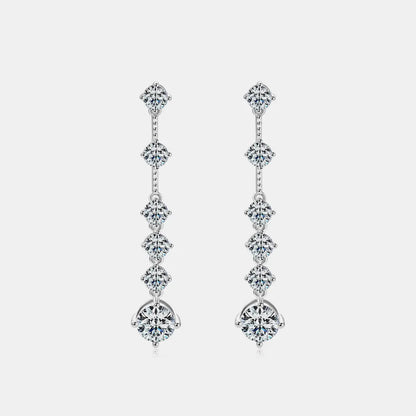4 Carat Moissanite Zircon Earrings